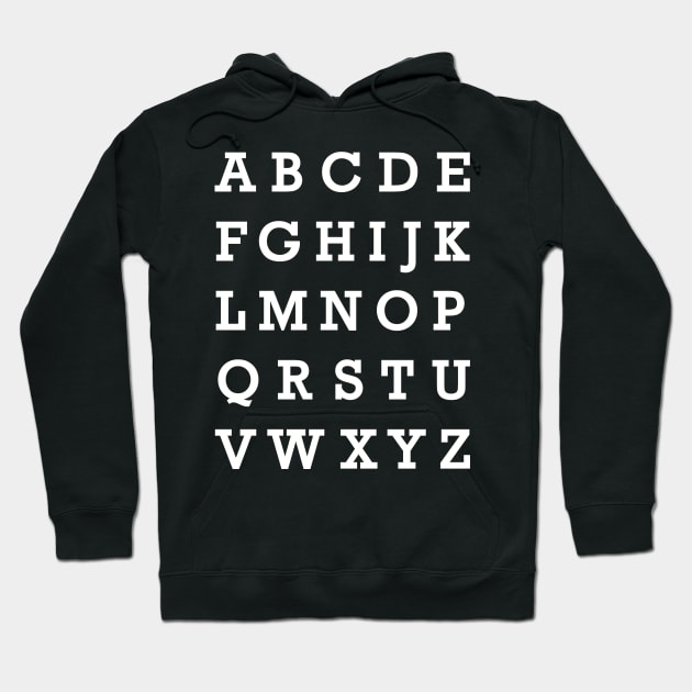 Alphabet Hoodie by Designzz